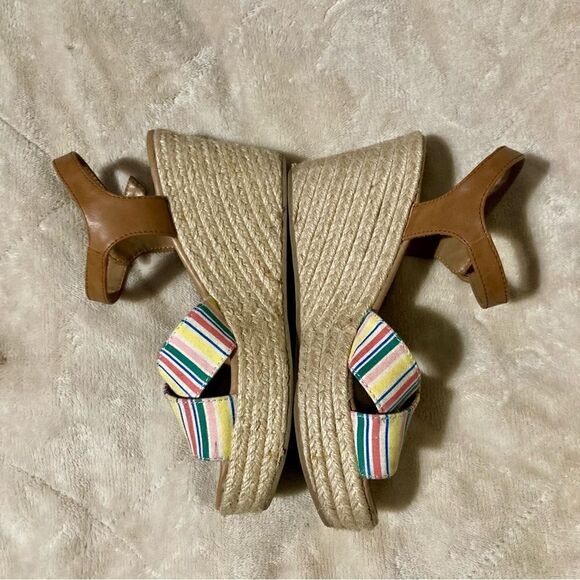 Fun SO Rosebay Multicolor Wedge Sandals Women’s Size 7 - Picture 4 of 13